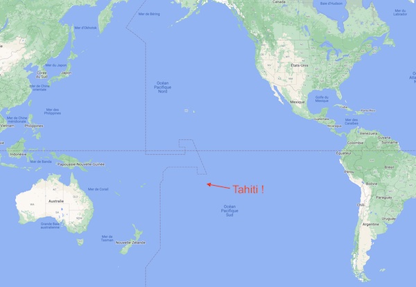 emplacement de tahiti dans le pacifique