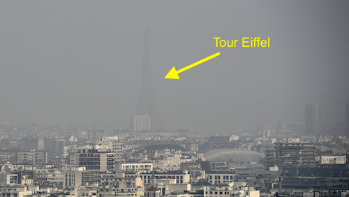 tour eiffel pollution