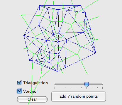 screenshot de la triangulation de delaunay