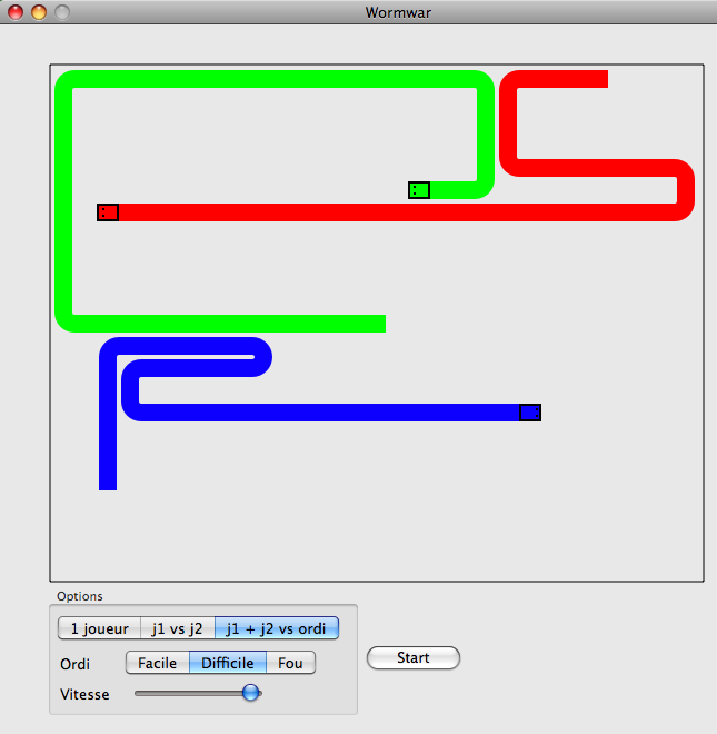 screenshot de Wormwar Cocoa Mac App